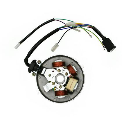 Stator d'allumage P2R STATOR ALLUMAGE CYCLO ADAPTABLE PEUGEOT 103 ELECTRONIQUE 6V AVEC CAPTEUR ET PLATINE -P2R-