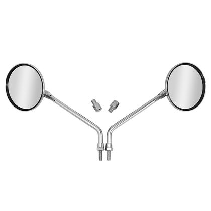 P2R SCOOT ROND DIAM 103 mm CHROME 8 2 REDUCTEURS M10 PAIRE Achteruitkijkspiegel Universeel Ref: P2R04109A / 154984 