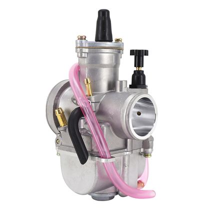 Carburateur P2R CARBURATEUR TYPE PWK 28 SILVER A BOISSEAU PLAT AVEC POWER JET + STARTER TIRETTE -P2R- Universel