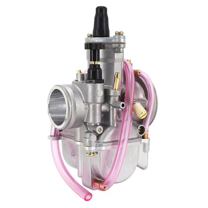 Carburateur P2R CARBURATEUR TYPE PWK 28 SILVER A BOISSEAU PLAT AVEC POWER JET + STARTER TIRETTE -P2R- Universel