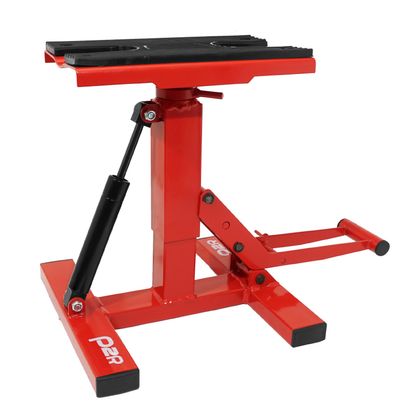 Lève moto P2R LEVE - PONT CROSS STAND A PEDALE HYDRAULIQUE REGLAGE 4 NIVEAUX HAUTEUR 75 - 135 250 - 460 mm Universel