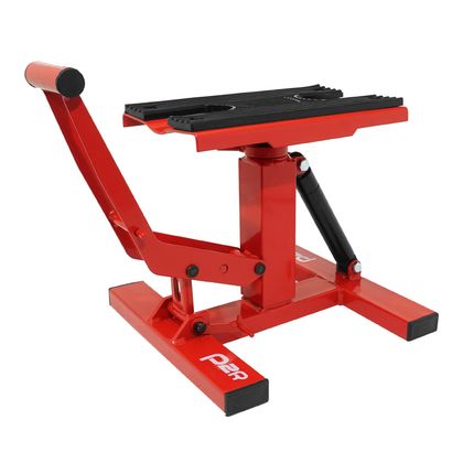 Lève moto P2R LEVE - PONT CROSS STAND A PEDALE HYDRAULIQUE REGLAGE 4 NIVEAUX HAUTEUR 75 - 135 250 - 460 mm Universel