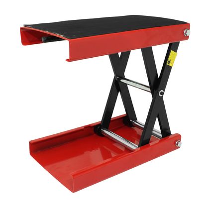 Lève moto P2R LEVE - PONT MECANIQUE A VIS ACIER ROUGE HAUTEUR min 100mm - max 380mm Universel