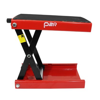 Lève moto P2R LEVE - PONT MECANIQUE A VIS ACIER ROUGE HAUTEUR min 100mm - max 380mm Universel