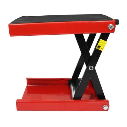 Lève moto P2R LEVE - PONT MECANIQUE A VIS ACIER ROUGE HAUTEUR min 100mm - max 380mm Universel