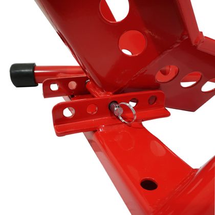 Bloque roue P2R BLOQUE - CALE ETAU ROUE AVANT AUTO - BLOQUANT REGLABLE COMPATIBLE 16 à 21 ACIER ROUGE Universel