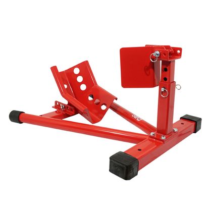Bloque roue P2R BLOQUE - CALE ETAU ROUE AVANT AUTO - BLOQUANT REGLABLE COMPATIBLE 16 à 21 ACIER ROUGE Universel