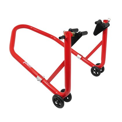 P2R LIFT - UNIVERSAL FRONT STAND RED STEEL RUBBER WHEEL SUPPORT Universal Stand Ref : P2R04268A / 162904 