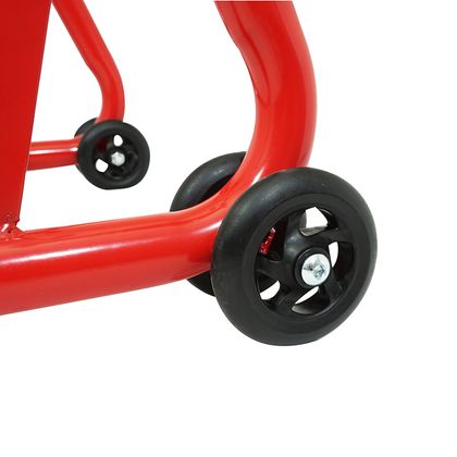 P2R LIFT - UNIVERSAL FRONT STAND RED STEEL RUBBER WHEEL SUPPORT Universal Stand