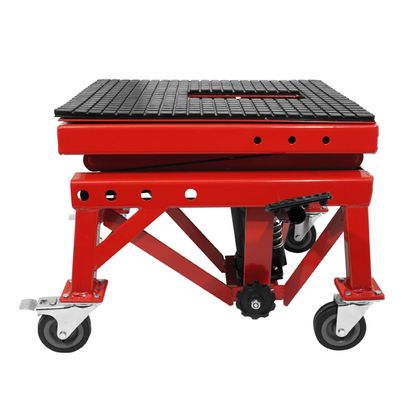Lève moto P2R LEVE - PONT TROTTINETTE HYDRAULIQUE A COLONNE SUR ROULETTES HAUTEUR MINI 38cm MAXI 95cm ACIER ROUGE Universel