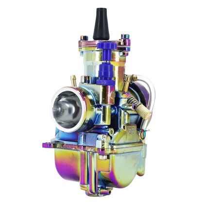 Carburateur P2R CARBURATEUR TYPE PWK 28 TITANIUM A BOISSEAU PLAT AVEC POWERJET ET STARTER A TIRETTE (QUALITE PREMIUM) -P2R- Universel