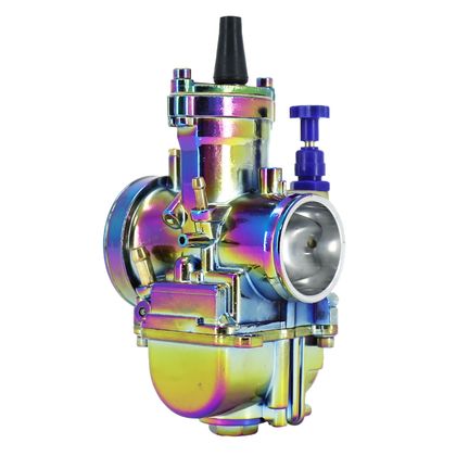 Carburateur P2R CARBURATEUR TYPE PWK 34 TITANIUM A BOISSEAU PLAT AVEC POWERJET ET STARTER A TIRETTE (QUALITE PREMIUM) -P2R- Universel