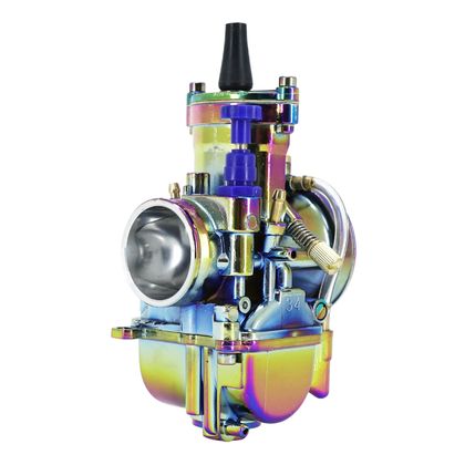 Carburateur P2R CARBURATEUR TYPE PWK 34 TITANIUM A BOISSEAU PLAT AVEC POWERJET ET STARTER A TIRETTE (QUALITE PREMIUM) -P2R- Universel