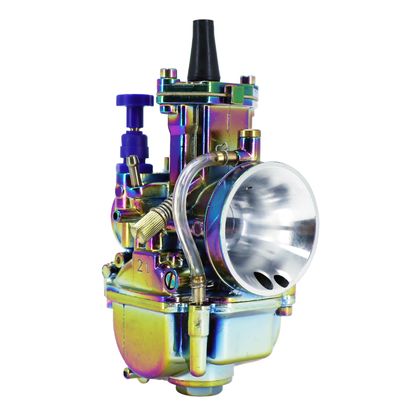 Carburateur P2R CARBURATEUR TYPE PWK 21 TITANIUM A BOISSEAU PLAT AVEC POWERJET ET STARTER A TIRETTE (QUALITE PREMIUM) -P2R- Universel Ref : P2R04796A / 186702 
