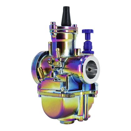 Carburateur P2R CARBURATEUR TYPE PWK 21 TITANIUM A BOISSEAU PLAT AVEC POWERJET ET STARTER A TIRETTE (QUALITE PREMIUM) -P2R- Universel
