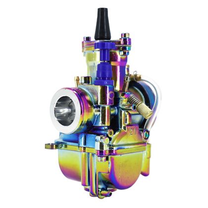 Carburateur P2R CARBURATEUR TYPE PWK 21 TITANIUM A BOISSEAU PLAT AVEC POWERJET ET STARTER A TIRETTE (QUALITE PREMIUM) -P2R- Universel