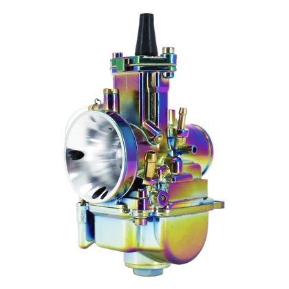 Carburateur P2R CARBURATEUR TYPE PWK 21 TITANIUM A BOISSEAU PLAT AVEC POWERJET ET STARTER A TIRETTE (QUALITE PREMIUM) -P2R- Universel