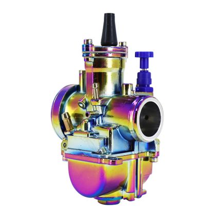 Carburateur P2R CARBURATEUR TYPE PWK 26 TITANIUM A BOISSEAU PLAT AVEC POWERJET ET STARTER A TIRETTE (QUALITE PREMIUM) -P2R- Universel
