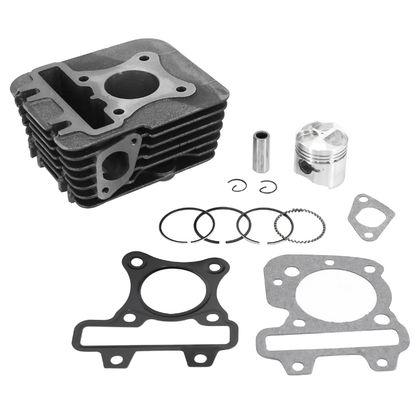 P2R CYLINDER SCOOT ADAPTABLE PIAGGIO 50 ZIP S 4T 2018+, LIBERTY 3V 4T 2017+, VESPA PRIMAVERA 4T 2017+ (3 KLEPPEN) (OEM: 1A010757) - Cilinder-zuiger kit
