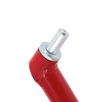 Béquille P2R LEVE - BEQUILLE STAND AVANT FIXATION SOUS TE FOURCHE ACIER ROUGE HAUTEUR REGLABLE 67 à 88 cm Universel