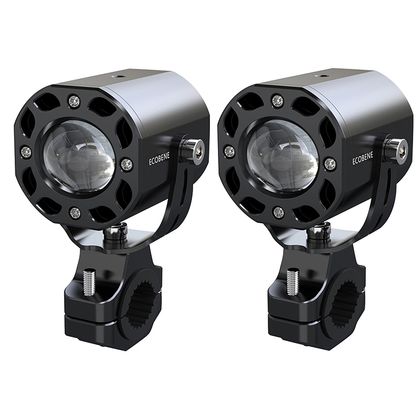 P2R UNIVERSELE ECOBENE KD168 LED VERSTELBARE EXTRA VERLICHTING 12V 50W ALU CNC DRAADLOZE AFSTANDSBEDIENING INCLUSIEF PAAR koplampen Universeel Ref: P2R05087A / 210212 