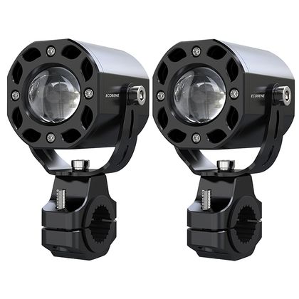 P2R UNIVERSELE ECOBENE KD168 LED VERSTELBARE EXTRA VERLICHTING 12V 50W ALU CNC DRAADLOZE AFSTANDSBEDIENING INCLUSIEF PAAR koplampen Universeel