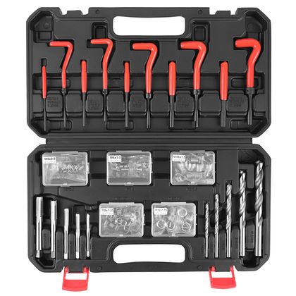 P2R REPARATIE DRAAD TYPE HELICOIL TAPPEN - BOOR INSERT DRAAD AANVULLING M5,M6 M8,M10 M12 DOOS 131 STUKS Kranen en matrijzen Universeel