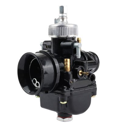 P2R CARBURETTOR 50 WITH BOX P2R TYPE PHBG RACING BLACK FLEXIBLE MOUNTING DIAM 17 mm WITH DEPRESSION + LUBRICATION + ALUMINIUM BOWL + Universal Carburettor