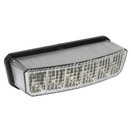 Feux arrière P2R FEU ARRIERE 50 A BOITE ADAPTABLE RIEJU 50 TRANSPARENT A LEDS AVEC STOP (6 LEDS ROUGES) -P2R- Universel