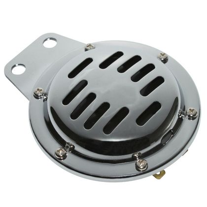 P2R AVERTISSEUR - KLAXON DC 12V ACIER CHROME 105DB DIAM 100 mm Universal Horn