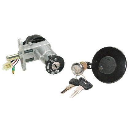 Neiman P2R CONTACTEUR A CLE SCOOT ADAPTABLE CPI 50 POPCORN, HUSSAR 2003+, OLIVER 2006+2008 (AVEC SERRURE DE SELLE + BOUCHON ESSENCE) -P2R- Ref : P2R05978A / 791 