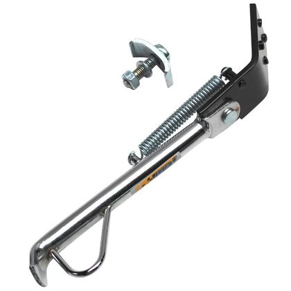 P2R ZIJSTEUN SCOOTER AANPASBAAR GILERA 50 STALKER, RUNNER CHROME -P2R- Zijstandaard