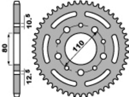 Couronne PBR acier C45 standard 4350 - 525