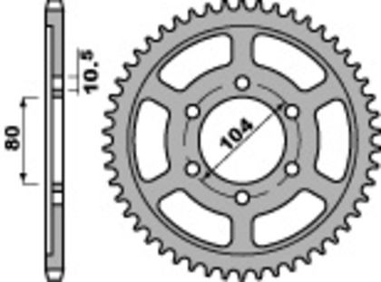 Couronne PBR acier C45 standard 4359 - 525