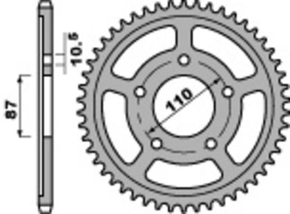 Couronne PBR acier C45 standard 824 - 530