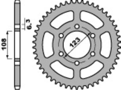 PBR Standard Steel Rear Sprocket 4412 - 420 Kroon