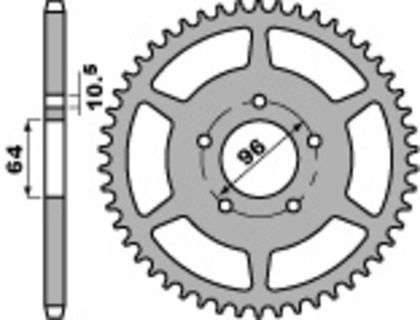 PBR Standard Kettenrad C45 Stahl 254 - 520 Krone