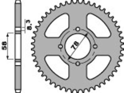 Couronne PBR acier C45 standard 810 - 428