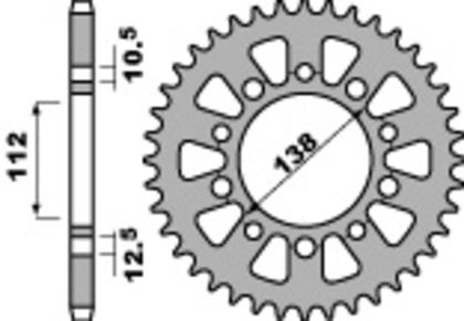 PBR Staal C45 standaard 4384 - 520 Tandwiel