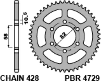PBR Steel Standard Front Sprocket 2360 - 428 Gearbox output pinion