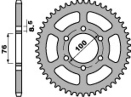 PBR standard steel - 428 49 teeth Sprocket
