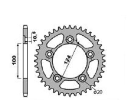 PBR Standardstahl - 520 39 Zähne Getriebe