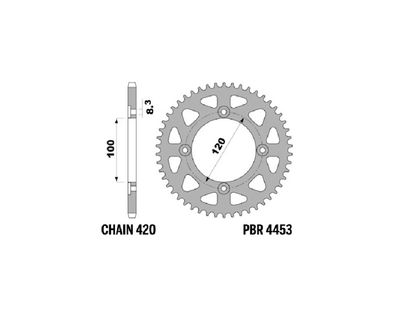 PBR Aluminium Standard - 420 51 teeth Sprocket