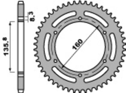 Couronne PBR acier standard - 520 40 dents
