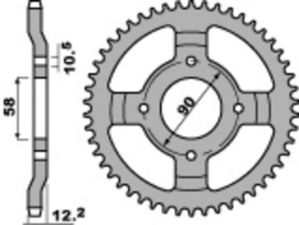 Framdrev PBR standard stål - 520