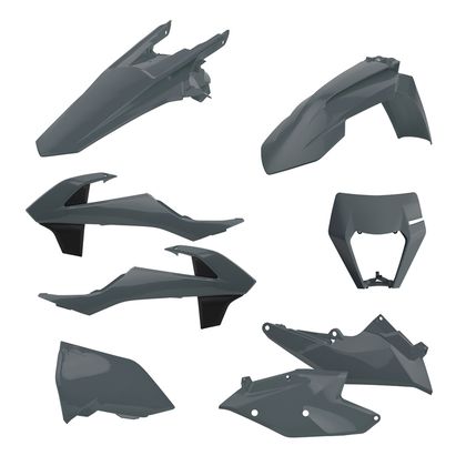 Kit plastiques Polisport Enduro gris nardo