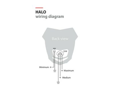 Polisport Halo hvid sort Universel Forlygter