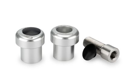 Puig Set dekorative Kappen Silber Spiegeladapter