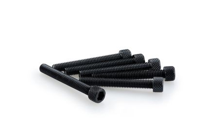 Puig In anodisiertem Schwarz Aluminium Blister 6 Schrauben Allen M6x45mm Verkleidungsschraubensatz Universell