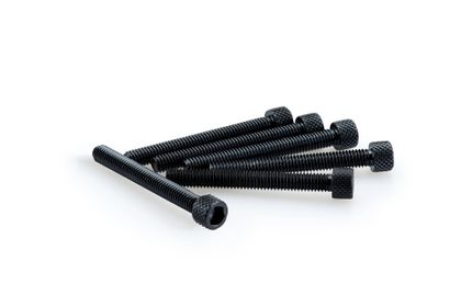 Puig In anodisiertem Schwarz Aluminium Blister 6 Schrauben Allen M6x50mm Verkleidungsschraubensatz Universell